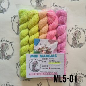 Set 5 mini Merino 100%