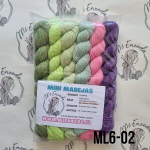 Set 6 mini Merino Lurex